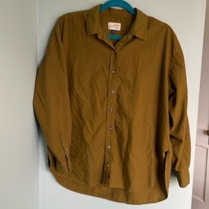 Universal Thread - Long sleeve oversized twill button down shirt, Olive
